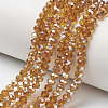 Electroplate Glass Beads Strands EGLA-A034-T1mm-K08-1