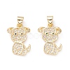 Brass Micro Pave Cubic Zirconia Pendants X-KK-D067-06G-01-RS-1