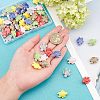 SUPERFINDINGS 56Pcs 7 Colors Handmade Porcelain Ceramic Beads PORC-FH0001-04-4