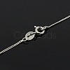 Trendy Unisex Sterling Silver Twisted Chain Necklaces X-STER-M034-B-03-3