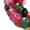 Natural Agate Round Beads Strand G-L085-8mm-01-3
