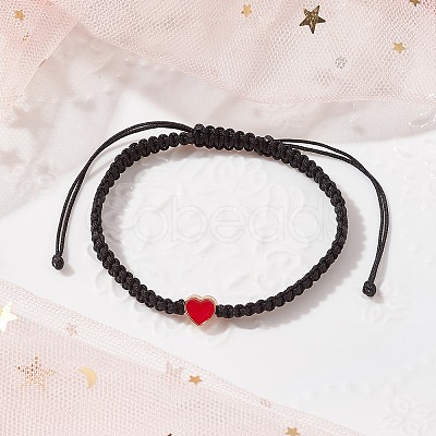 Nylon Thread Braided Bead Adjustable Bracelets BJEW-JB09768-01-1