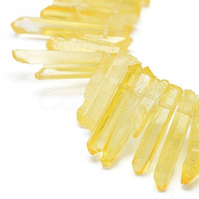 Natural Dyed Quartz Pointed Stick Beads Strands G-G791-15-1