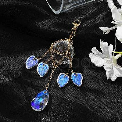 Glass Pendant Decorations HJEW-JM01579-02-1