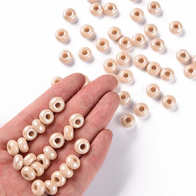 Opaque Colours Luster Glass Round Beads X-SEED-S045-002A-B06-1