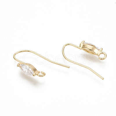 Brass Earring Hook ZIRC-Q019-006G-1