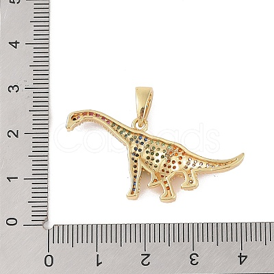 Brass Micro Pave Cubic Zirconia Pendants KK-E111-45C-G-1