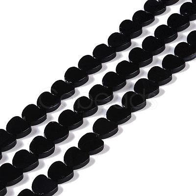 Natural Black Onyx(Dyed & Heated) Beads Strands G-NH0011-G05-01-1