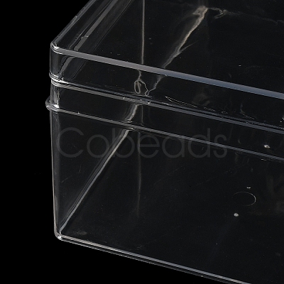 2 Grids Plastic Bead Containers with Cover CON-K002-03D-1