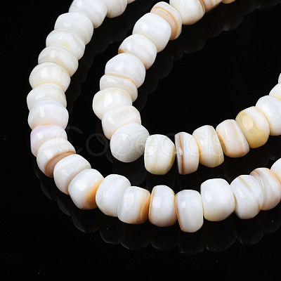 Natural Trochid Shell/Trochus Shell Beads Strands SHEL-S258-081-A01-1