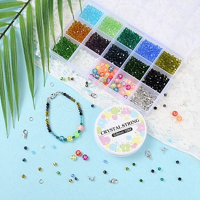 DIY Letter Bracelet Necklace Making Kit DIY-YW0006-77-1