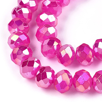 Baking Painted Glass Beads Strands DGLA-A034-J8mm-B11-1