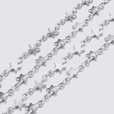 Tarnish Resistant 3.28 Feet 304 Stainless Steel Chains X-STAS-P197-059P-1