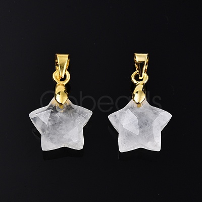 Natural Quartz Crystal Charms G-N326-142-11-1