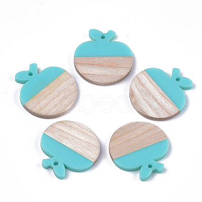 Resin & Wood Pendants RESI-S358-46B-1