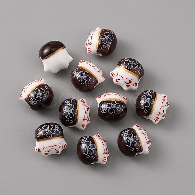 Handmade Porcelain Beads PORC-WH0016-02I-1