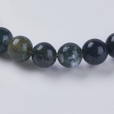 Natural Indian Agate Beads Strands G-G515-6mm-05-1