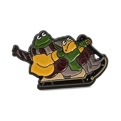 Cartoon Frog Zinc Alloy Brooches JEWB-O014-03C-1