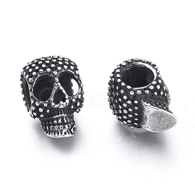 Halloween 304 Stainless Steel European Beads STAS-M274-117AS-1