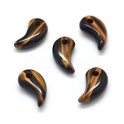 Natural Tiger Eye Pendants X-G-O175-33B-1