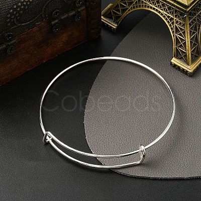 Adjustable Iron Expandable Bangle Making BJEW-YW0001-06S-1