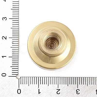 Texture Theme Roung Brass Stamp Head AJEW-M036-06O-G-1