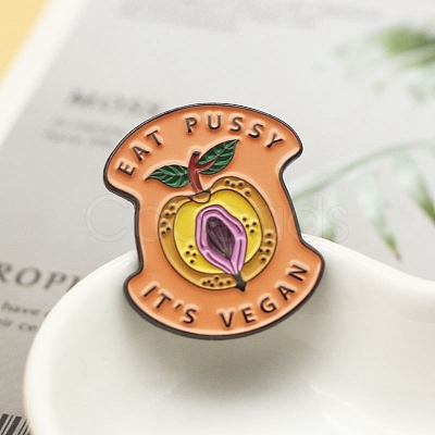 Cartoon Pear Shape Enamel Pin GIPO-PW0001-004-1