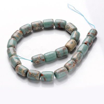 Synthetic Aqua Terra Jasper Beads Strands G-F224-01-10x14mm-1