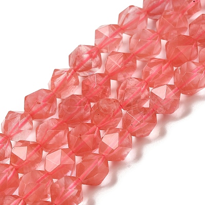 Cherry Quartz Glass Beads Strands G-K382-A05-03-1