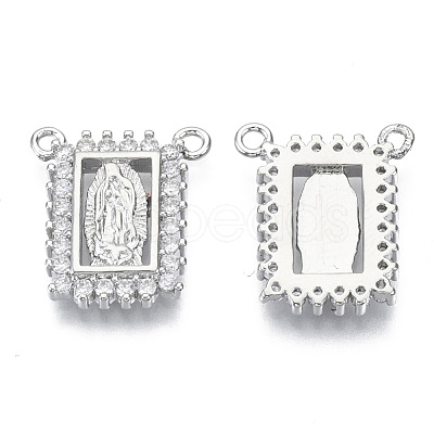 Brass Micro Pave Cubic Zirconia Pendants ZIRC-S061-196P-NF-1