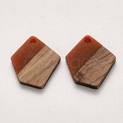 Resin & Walnut Wood Pendants RESI-S384-003A-A01-1