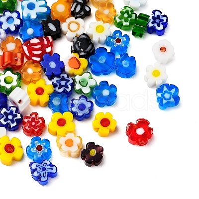 Handmade Millefiori Glass Beads LK-YW0001-05-1