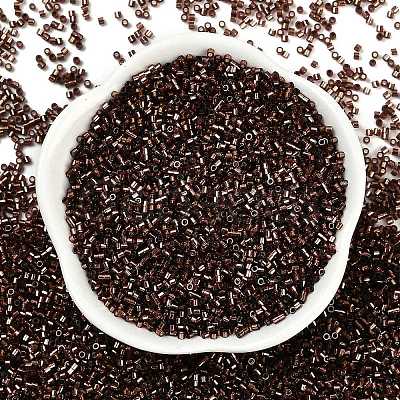 Baking Paint Silver Lined Glass Seed Beads SEED-H003-09I-1