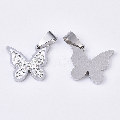 201 Stainless Steel Pendants X-STAS-N089-17P-1