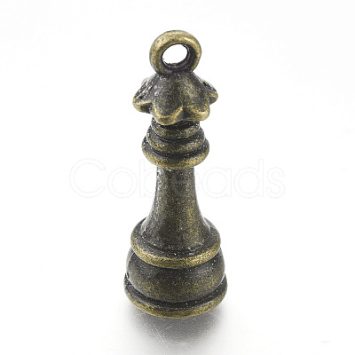 Alloy Chess Pendants X-PALLOY-H201-06AB-1