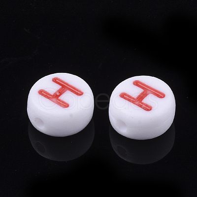 Initial Acrylic Beads X-OACR-E001-20H-1