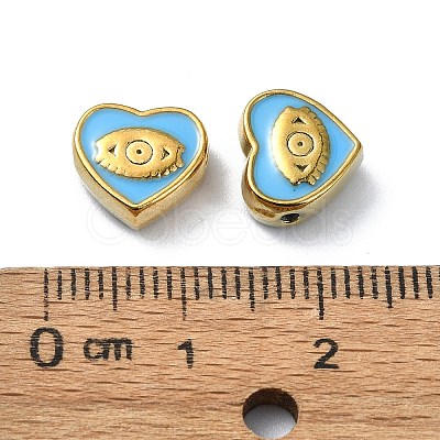 Ion Plating(IP) 304 Stainless Steel Enamel Beads STAS-Q318-11D-1