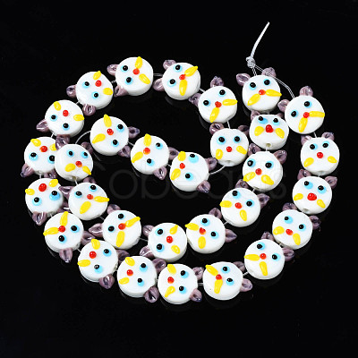 Handmade Bumpy Lampwork Beads Strands LAMP-Q031-013-1