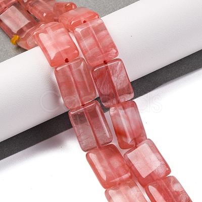 Cherry Quartz Glass Beads Strands G-L605-E02-01-1