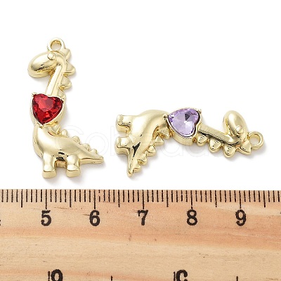 Rack Plating Alloy Rhinestone Pendants PALLOY-F311-20G-1