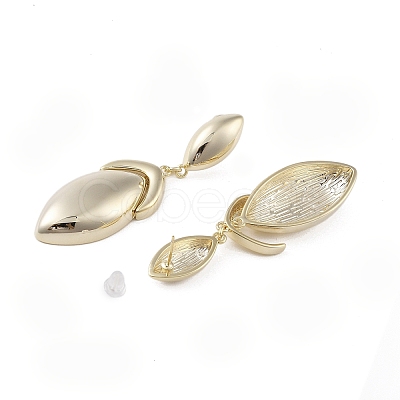 Brass Pendants Stud Earrings EJEW-B046-08G-1