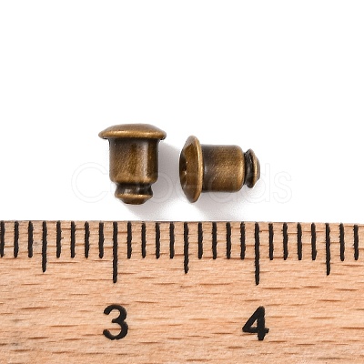 Brass Ear Nuts KK-EC028-AB-FF-1