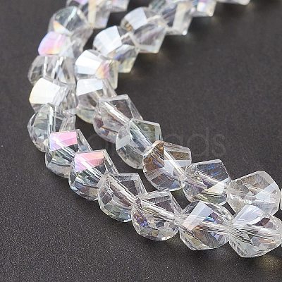 Electroplate Glass Beads Strands EGLA-R031-8mm-10-1