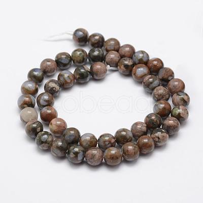 Natural Glaucophane Beads Strands G-K209-04A-8mm-1