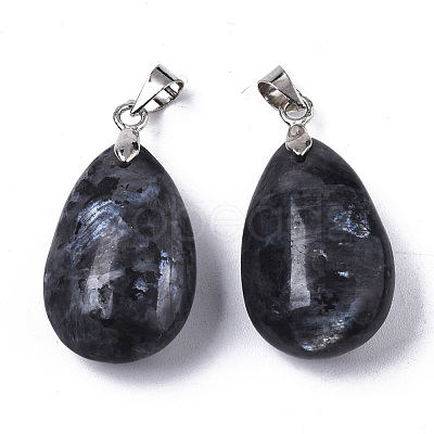 Natural Larvikite Pendants G-N0326-023A-1