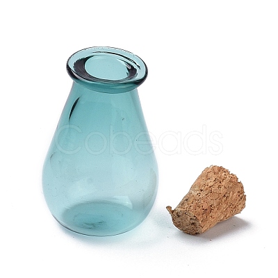 Glass Cork Bottles Ornament AJEW-O032-02E-1