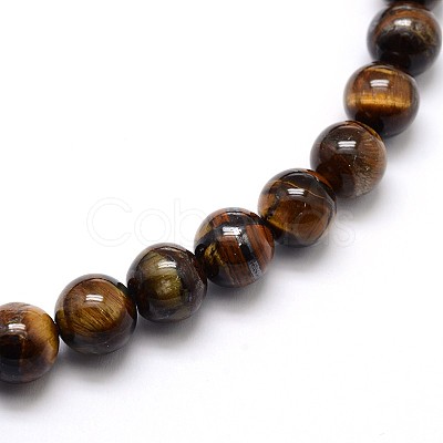 Natural Grade AB Tiger Eye Round Beads Strands X-G-O047-02-6mm-1