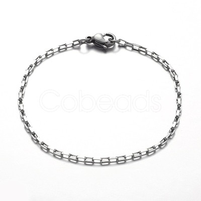 Tarnish Resistant 316 Surgical Stainless Steel Box Chain Bracelets BJEW-JB01865-1