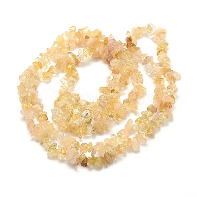 Natural Citrine Beads Strands G-O049-B-29-1