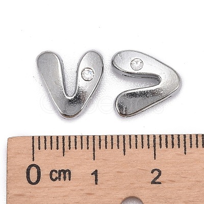 Letter Slider Beads for Watch Band Bracelet Making X-ALRI-O012-V-NR-1